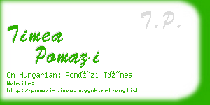 timea pomazi business card